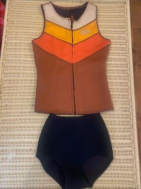 NWOT ATMOSEA Yulex surf zip top and bottom set swim